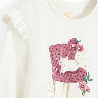 COOL CLUB MAJICA DUG RUKAV OFF WHITE