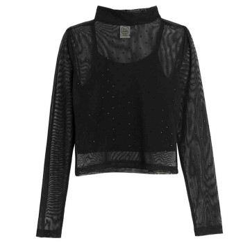 COOL CLUB MAJICA DUG RUKAV BLACK 