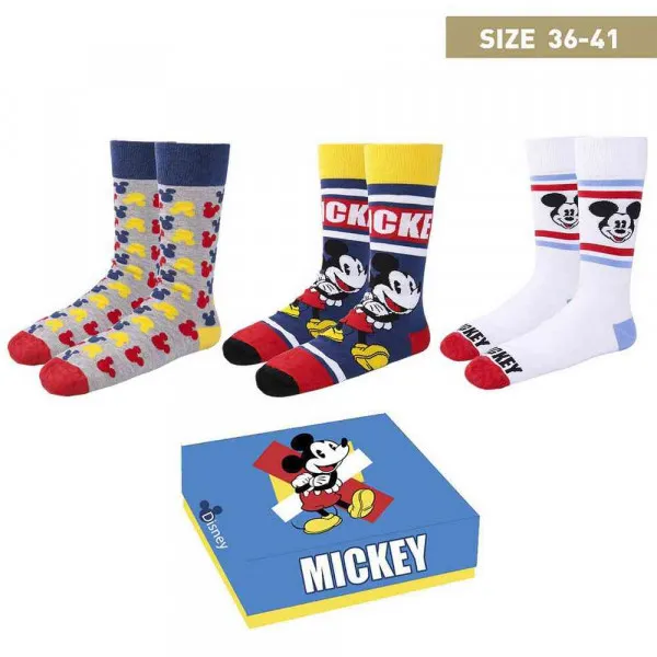 MICKEY ČARAPE 3 ASST GIFT BOX 