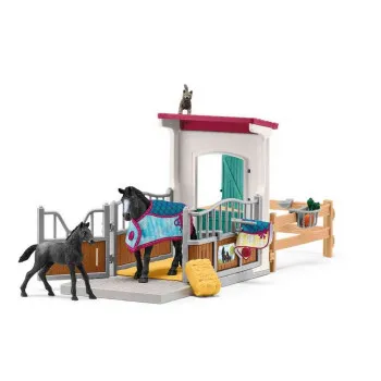SCHLEICH BOKS ZA KONJE SA KONJEM I ZDREBETOM