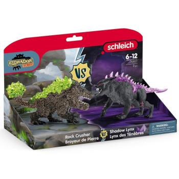SCHLEICH SHADOW LYNX VS. ROCK CRUSHER 