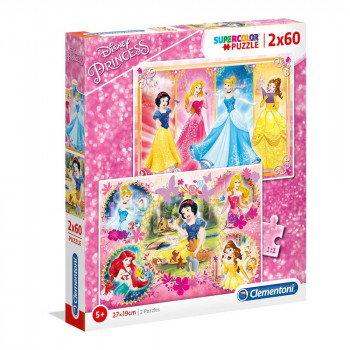 CLEMENTONI PUZZLE 2X60 PRINCESS 