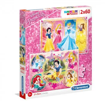 CLEMENTONI PUZZLE 2X60 PRINCESS 