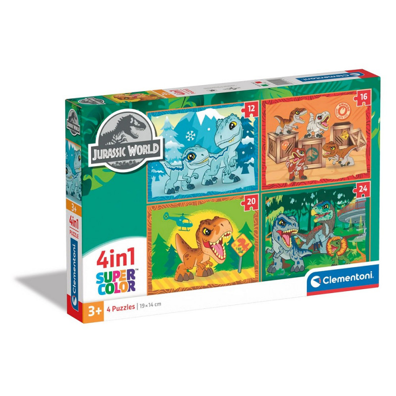 CLEMENTONI 4IN1 PUZZLE JURASSIC WORLD