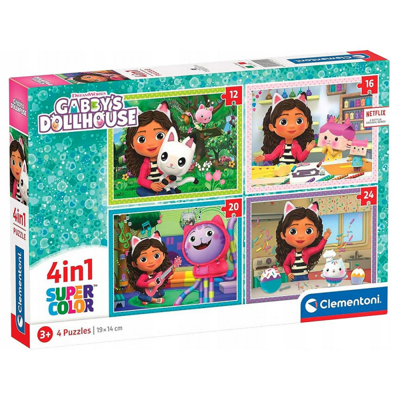 CLEMENTONI PUZZLE 4U1 GABBYS DOLLHOUSE