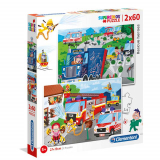 CLEMENTONI PUZZLE 2X60 RESCUE HEROES