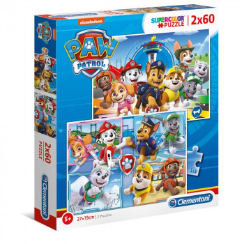 CLEMENTONI PUZZLE 2X60 PAW PATROL 