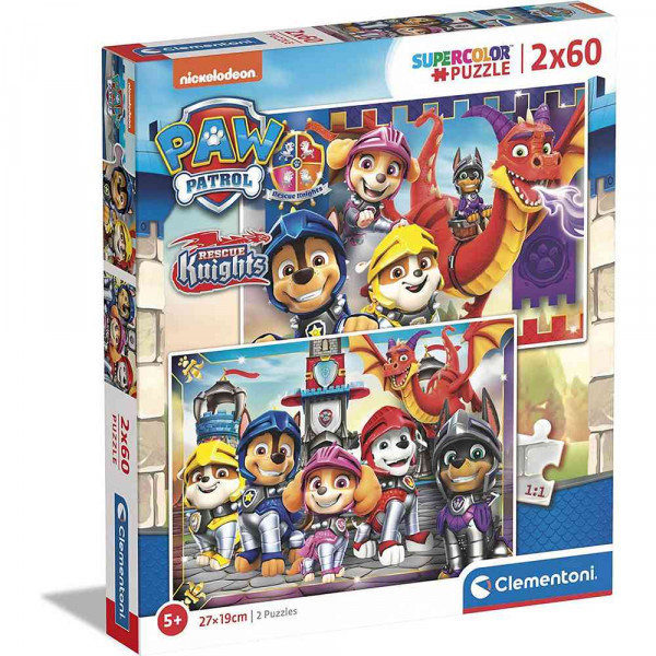 CLEMENTONI PUZZLE 2X60 PAW PATROL 