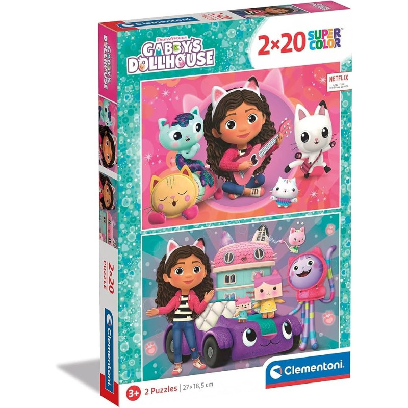 CLEMENTONI PUZZLE 2X20 GABBY'S DOLLHOUSE 
