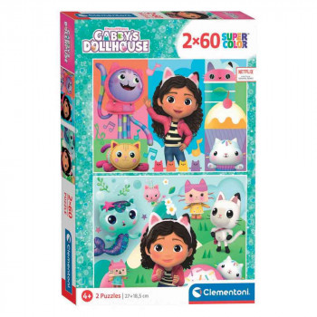 CLEMENTONI PUZZLE 2X60 GABBYS DOLLHOUSE 