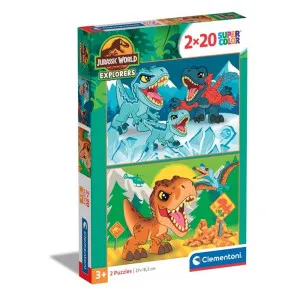 CLEMENTONI PUZZLE 2X20 JURASSIC WORLS