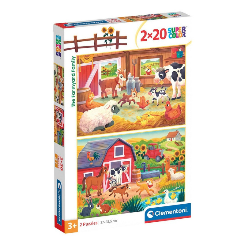 CLEMENTONI PUZZLE 2X20 NOLI THE FARMYARD FAMILY 