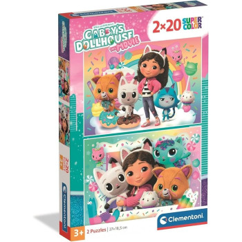 CLEMENTONI PUZZLE 2X20 GABBYS DOLLHOUSE 