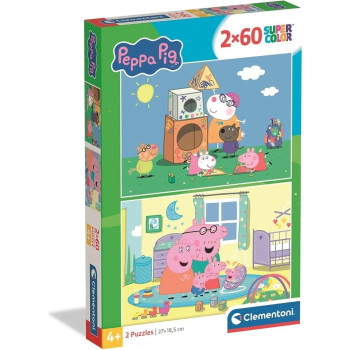 CLEMENTONI PUZZLE 2X60 PEPPA PRASE 