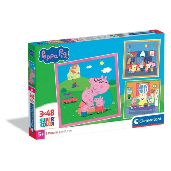 CLEMENTONI PUZZLE 3X48 PEPPA PRASE 