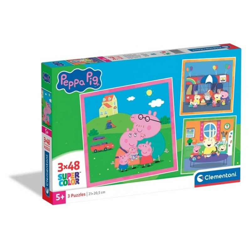 CLEMENTONI PUZZLE 3X48 PEPPA PRASE 