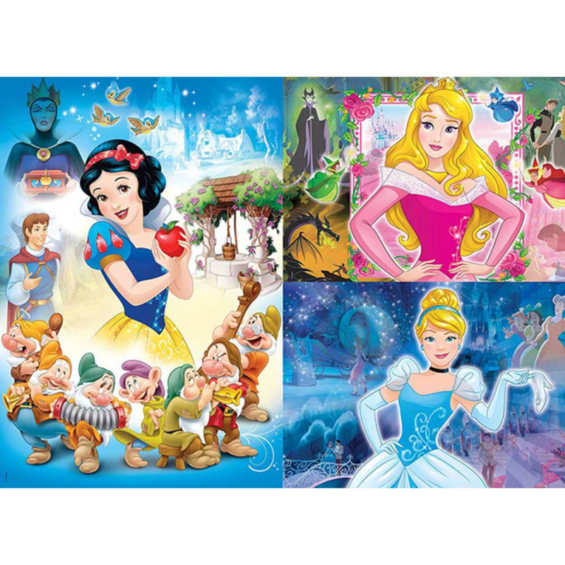 CLEMENTONI PUZZLE 3X48 DISNEY PRINCESS