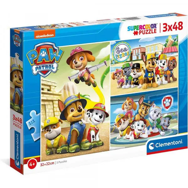 CLEMENTONI PUZZLE 3X48 PAW PATROL 