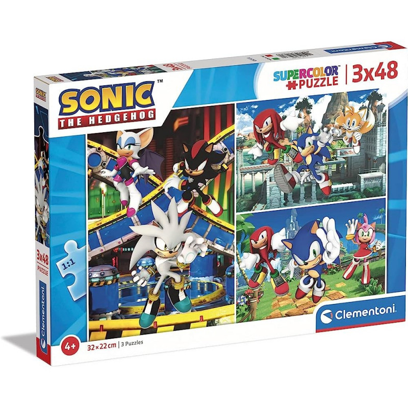 CLEMENTONI PUZZLE 3X48 SONIC