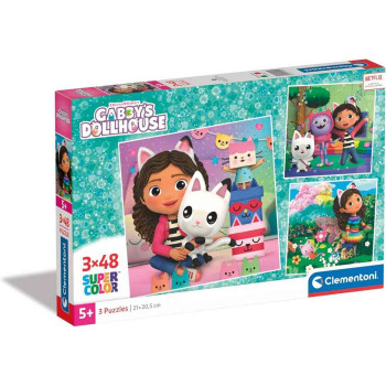 PUZZLE 3X48 SQUARE GABBYS DOLLHOUSE 