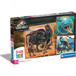 CLEMENTONI PUZZLE 3X48 JURASSIC WORLD