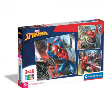 CLEMENTONI PUZZLE 3X48 SQUARE MARVEL SPIDERMAN 