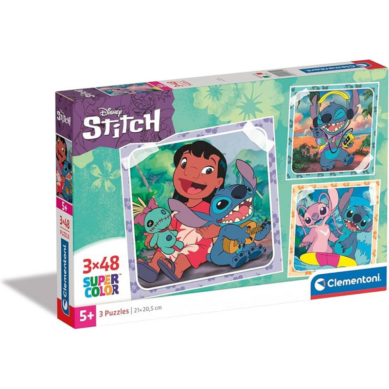 CLEMENTONI PUZZLE 3X48 DISNEY STITCH