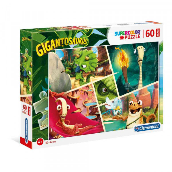 CLEMENTONI  PUZZLE 60 MAXI GIGANTOSAURUS 