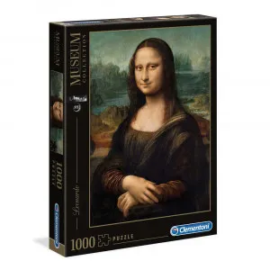CLEMENTONI PUZZLE 1000 LEONARDO-GIOCONDA-(MUSEUM
