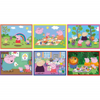 CLEMENTONI DRVENE KOCKICE PUZZLE PEPPA PIG 12 KOM 