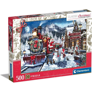 CLEMENTONI PUZZLE 500 HQC TRAIN STATION WITH.S. 