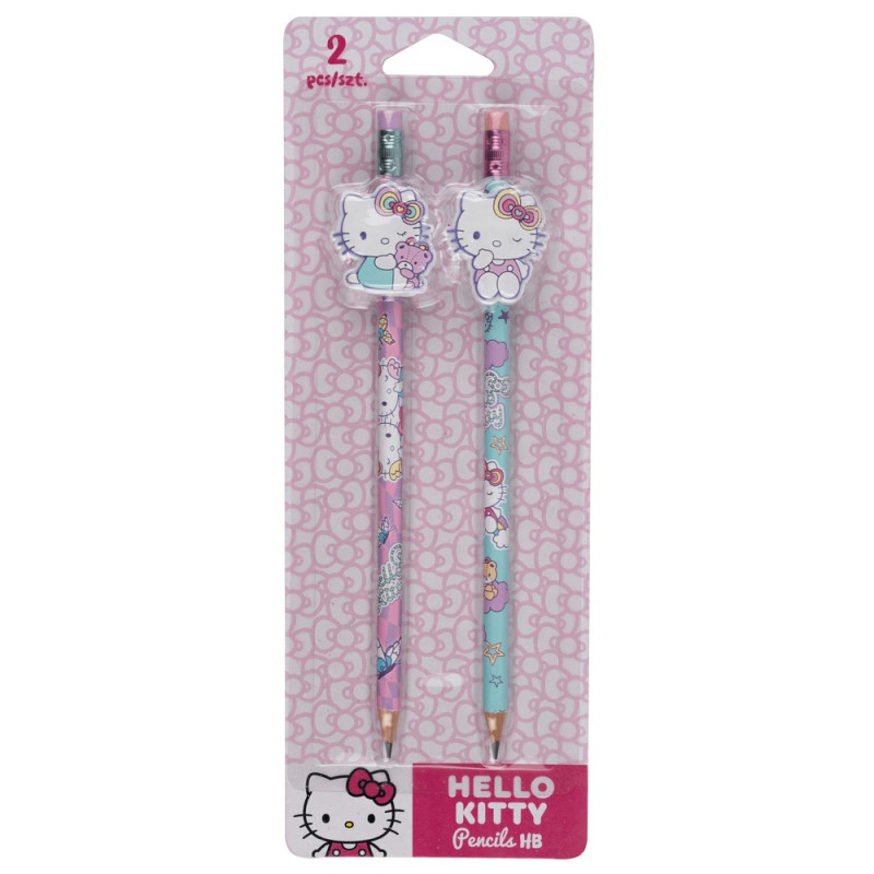 HELLO KITTY GRAFITNA OLOVKA SA GUMICOM 2 KOM BLISTER 