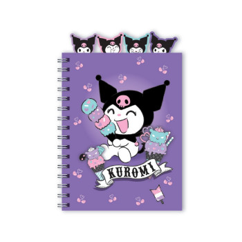 KUROMI SVESKA A5 SA SPIRALOM, 100 LISTOVA 