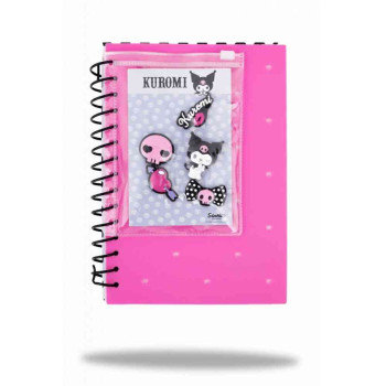 KUROMI NOTES A5 SA SPIRALOM, 100 LISTOVA 