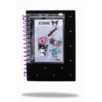 KUROMI NOTES A5 SA SPIRALOM, 100 LISTOVA 
