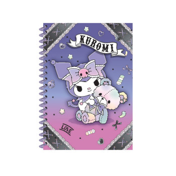 KUROMI NOTES B5 SA SPIRALOM, 100 LISTOVA 