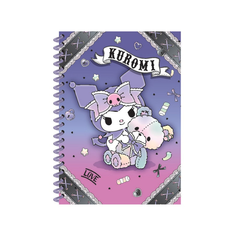 KUROMI NOTES B5 SA SPIRALOM, 100 LISTOVA 