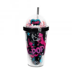 COOLPACK K-POP ČAŠA SA SLAMČICOM BLACK