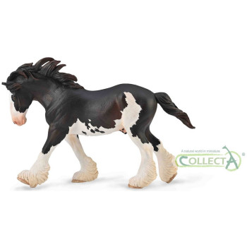 COLLECTA CLYDESDALE STALLION- BLACK SABINO 
