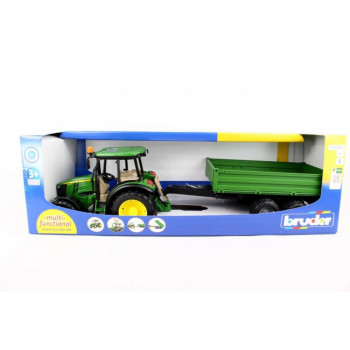 BRUDER VOZILO JOHN DEERE 5115M WITH TIPPING TRAILER 