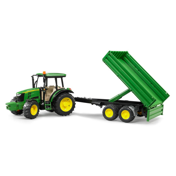 BRUDER VOZILO JOHN DEERE 5115M WITH TIPPING TRAILER