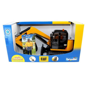 BRUDER VOZILO CAT MINI EXCAVATOR WITH WORKER 