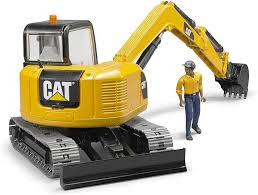 BRUDER VOZILO CAT MINI EXCAVATOR WITH WORKER