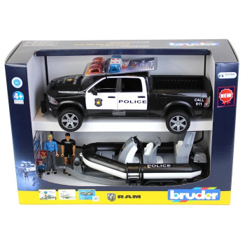 BRUDER VOZILO RAM 2500 POLICE PICKUP L+S MODULE TRAILER BOAT2FIGURES 