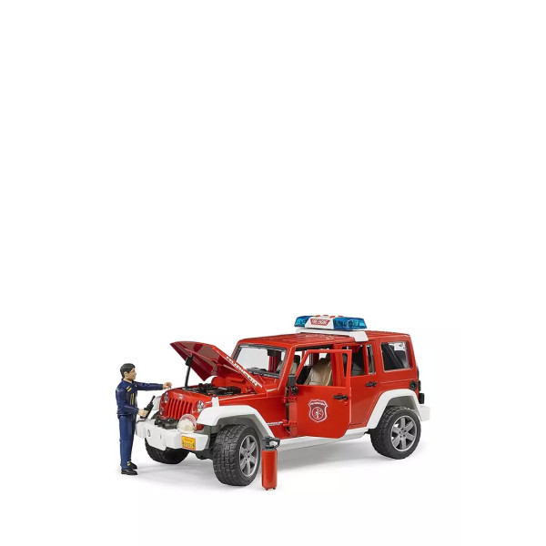 BRUDER VOZILO JEEP WRANGLER UNLIMITEDRUBICON FIRE DEPT VEHICLE WITH FIREMAN