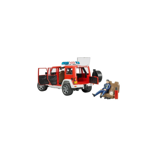 BRUDER VOZILO JEEP WRANGLER UNLIMITEDRUBICON FIRE DEPT VEHICLE WITH FIREMAN
