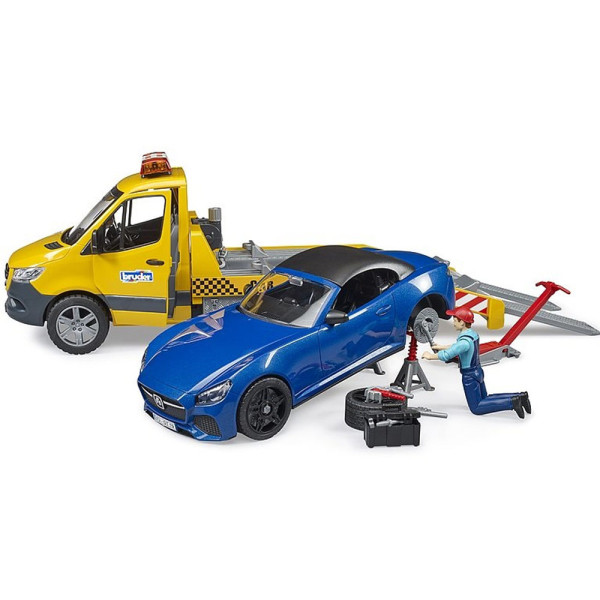 BRUDER VOZILO MB SPRINTER TRANSPORTER L+S MODULE AND BRUDER ROADSTER