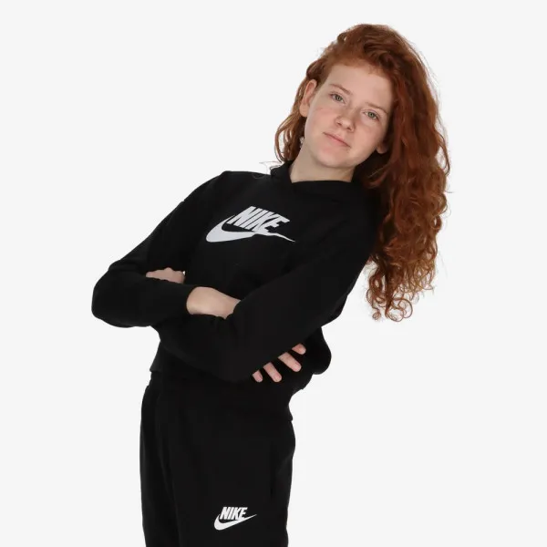 NIKE DUKS G NSW CLUB FT CROP HOODIE HBR 