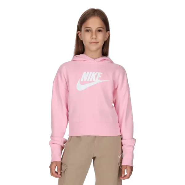 NIKE DUKS G NSW CLUB FT CROP HOODIE HBR 