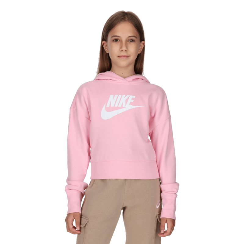 NIKE DUKS G NSW CLUB FT CROP HOODIE HBR